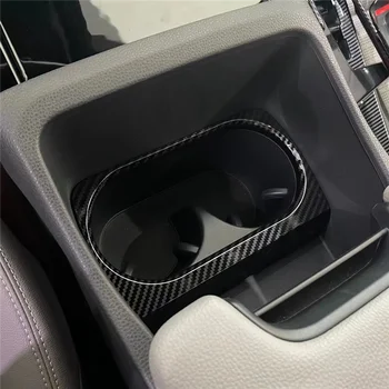 Автомобильная накладка из углеродного волокна ABS на передней центральной консоли, держатель для стакана и напитков, автомобильный стайлинг, пригодный для Toyota BZ4X Pro 2022
