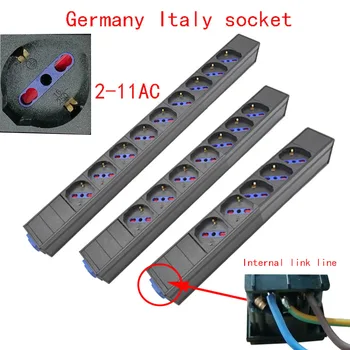 Блок питания PDU Schuko Powerlink Power Link Output Box с входом и выходом powercon Германия Италия розетка 2-11AC