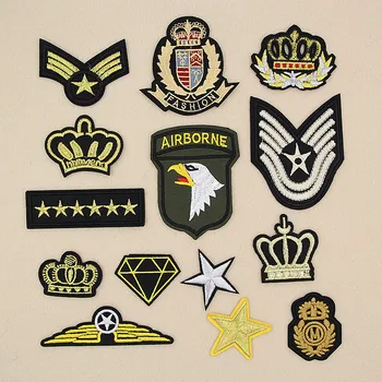 Орел Воздушно-десантный, Бриллиантовая Корона, звезда, Армейская вышивка, нашивки для одежды, аппликации из железа на одежде, наклейка в полоску, значок