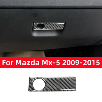 Для Mazda MX-5 MX5 Miata NC 2009-2015 Модификация из углеродного волокна, наклейка на ручку перчаточного ящика, аксессуары для салона второго пилота