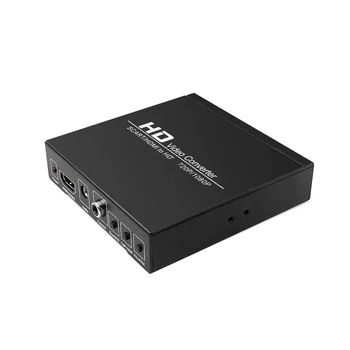 Конвертер цифрового видео высокой четкости Full HD 1080P, видеоадаптер SCART в HDMI-совместимый адаптер для HDTV-штепсельная вилка США