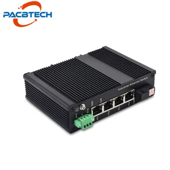 Неуправляемый 5-портовый промышленный коммутатор Ethernet PoE на Din-рейке 100M 20KM SC Single Fiber Network Switch