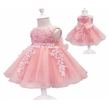 LZH Платье для девочек Карнавальные костюмы Модное платье Принцессы для девочек с бантом Детское платье для дня рождения для новорожденных Детская одежда 0-2 лет