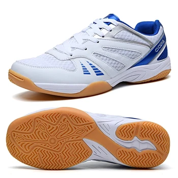 Новые профессиональные мужские и женские кроссовки для настольного тенниса, нескользящие бадминтоны для пар, сине-красные легкие кроссовки для бадминтона