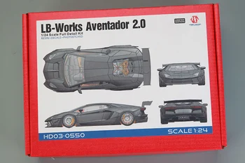 Hobby Design HD03-0550 1/24 Aventador 2.0 Полный комплект деталей Модели Автомобиля The Vehicle Suite Модель Ручной работы Из смолы + полиэтилена + Наклеек + металла