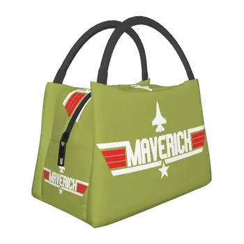 Женская термоизолированная сумка для ланча Maverick Top Gun из фильма Тома Круза, Многоразовая Сумка для ланча для пикника на открытом воздухе, Коробка для хранения еды