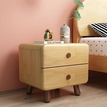 Минималистичный прикроватный столик Тумбочка с деревянными ящиками, Маленькая Прикроватная тумбочка, тумбочка Meuble Cabinet Молодежная мебель для спальни YY50BC