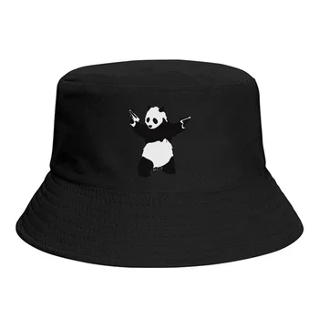 Летние Унисекс шляпы-ведерки в стиле хип-хоп, Женские, мужские, рыбацкие шляпы, Панда, Осенняя уличная солнцезащитная шляпа для боба