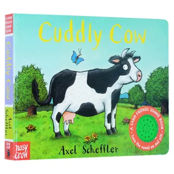 Звуковая книга Cuddly Cow A Farm Friends, Аксель Шеффлер, Детские книжки для детей в возрасте 1 2 3 лет, Английская книжка с картинками, 9780763693251