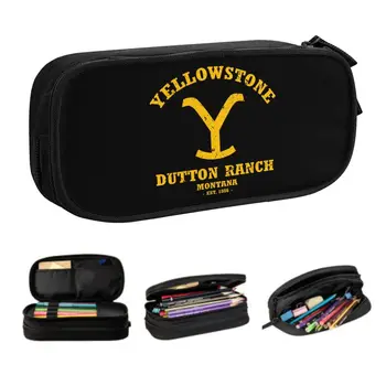 Милый пенал для карандашей Yellowstone Dutton Ranch для девочек И мальчиков, изготовленный на заказ, Большая сумка для хранения ручек, школьные принадлежности