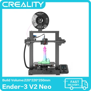 Оригинальный 3D-принтер CREALITY 3D Ender 3 V2 Neo, цельнометаллический экструдер Bowden, автоматическое выравнивание CR Touch и гибкая магнитная платформа