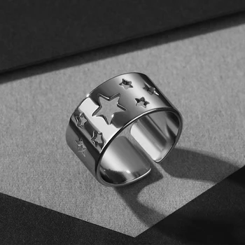 Кольцо Cxwind из нержавеющей стали, женское полое кольцо, широкополосное кольцо, Кольцо бойфренда, подарок на День матери