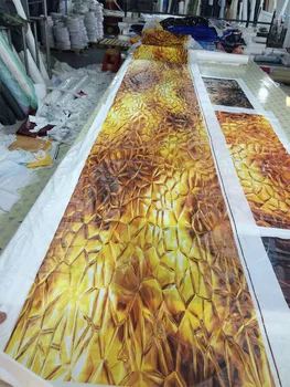 Потолочная пленка Shengxi 3D 72 с бесшовной текстурой золота с УФ-печатью для отделки потолка