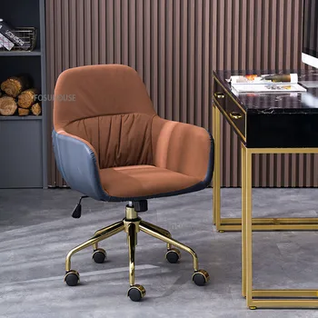 Тканевый офисный стул по скандинавской технологии для мебели спальни Домашний компьютерный игровой стул Минималистичный Подъемный шкив Офисные стулья
