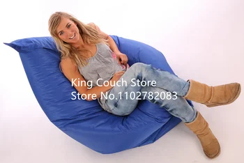королевский синий уличный водонепроницаемый диван-мешок для взрослых, кресло-мешок для сидения, огнестойкий стул-мешок с подушечками 