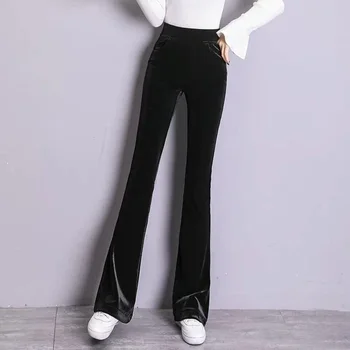 Женские бархатные брюки в корейском стиле, женская одежда Y2k Pants