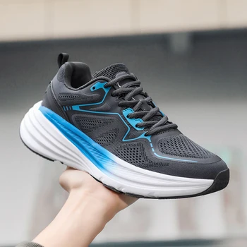 Брендовые кроссовки на платформе, мужские кроссовки для бега, сверхлегкая дышащая спортивная обувь, женская повседневная обувь на шнуровке с воздушной подушкой, 2023 3