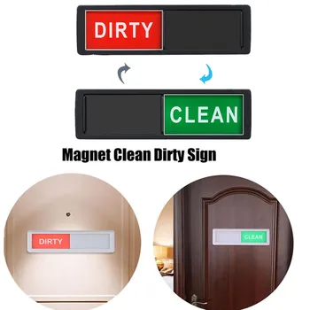 Советы по уборке номера Знаки чистоты Магнитный знак отеля Акриловый Кухонный магнит для посудомоечной машины Чистый грязный знак Украшение домашней комнаты