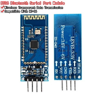BT-06 Радиочастотный беспроводной приемопередатчик Bluetooth, ведомый модуль RS232 /TTL в UART преобразователь и адаптер для arduino HC-06