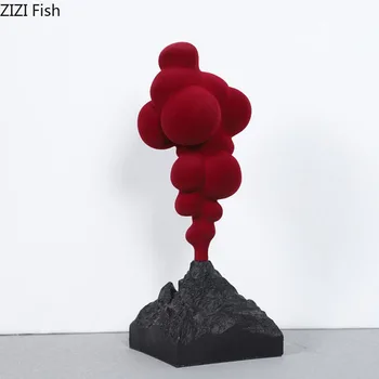 Креативная модель Извержения вулкана Современный дизайн Статуя из смолы Украшение стола Орнаменты Современный декор Ремесла Скульптура