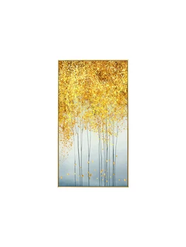 Ручная роспись маслом lucky Feng Shui декоративная живопись золотое богатое дерево абстрактная толстая текстура художественное украшение плакат