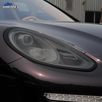 Оттенок Фар Автомобиля Дымчато-Черная Защитная Пленка TPU Наклейка Для Porsche 911 718 Cayenne Panamera Macan Taycan Аксессуары