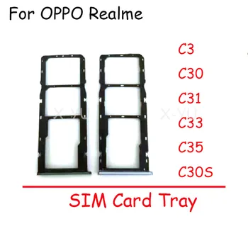 Двойной Слот-Держатель Для OPPO Realme C3 C30 C31 C33 C35 C30S C51 C53 C55 Гнездо Для Считывания Лотка для SD-SIM-карт