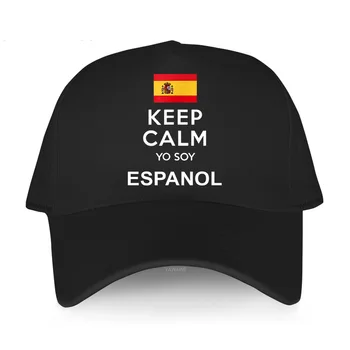 Черные повседневные кепки с принтом для мальчиков, модная испанская бейсболка Yo Soy Espanol, мужская регулируемая шляпа в стиле хип-хоп