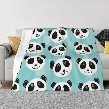 Милое одеяло с изображением панды из аниме, Теплое уютное всесезонное комфортное покрывало для роскошных постельных принадлежностей, путешествий, кемпинга
