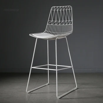 Роскошные барные стулья Nordic Light с креативной спинкой, высокий стул, модные барные стулья для кухни, современный табурет для стойки, барный стул