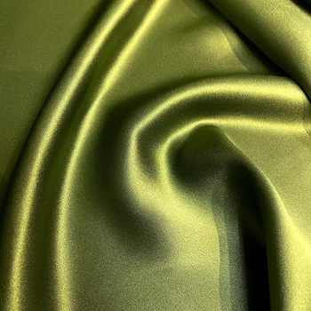 114 см Шириной 30 Мм Авокадо Сплошной Цвет Тяжелый Шелковый Креп Обычная Ткань для Летнего Весеннего Платья-Рубашки Одежда Cheongsam H037