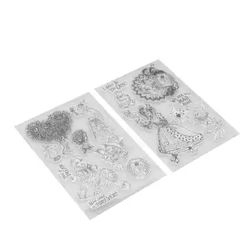 Прозрачные марки на 4 листа Переработка прозрачных отпечатков Комбинированные марки для изготовления открыток своими руками Декоративные марки для конвертов Прозрачные марки