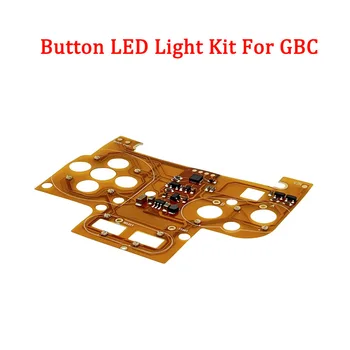 Новый комплект светодиодных кнопок для GameBoy Color LED Light Ribbon Board GBC Наборы для изменения цвета кнопок своими руками