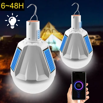 USB Солнечный фонарь для кемпинга с дистанционным управлением, Подвесной Водонепроницаемый светильник для палатки, наружная лампа для кемпинга, пешего туризма, экстренного вызова мобильного телефона