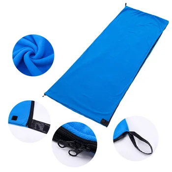 Портативный сверхлегкий спальный мешок из флиса с подкладкой для кемпинга, Походная палатка, кровать, теплый спальный мешок для путешествий