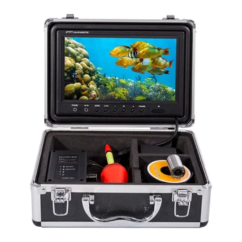 Эхолот 1000TVL HD с водонепроницаемым объективом, 9-дюймовый кабель длиной 15 м, комплект камеры для подводной рыбалки с функцией DVR
