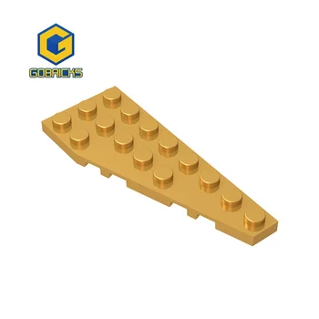 Детали Gobricks, клиновидная пластина 8 x 3 справа, совместимая с 50304 частями игрушек, строительные блоки, Сборка Техническая