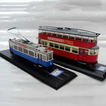 Модель автобуса из сплава в масштабе 1/87 HO, Двухэтажный автобус, модель трамвая, Миниатюрная коллекция, Сцена, Пейзаж с песочным столом
