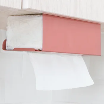 Настенный держатель для бумажных полотенец из кованого железа без перфорации, домашний шкаф для салфеток, дверца выдвижного ящика